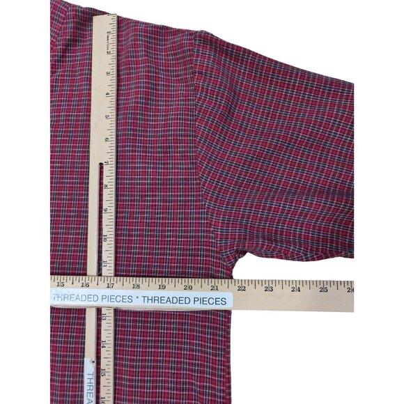 Disney Winnie The Pooh Eeyore Nightshirt Pajamas Womens M‎ Red Plaid Winter - Picture 6 of 6